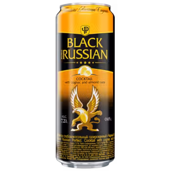 Напиток слабоалкогольный Black Russian Perfect Cocktail with Cognac and Almond taste 0,45 л ж/б Напиток слабоалкогольный Black Russian Perfect Cocktail with Cognac and Almond taste 0,45 л ж/б