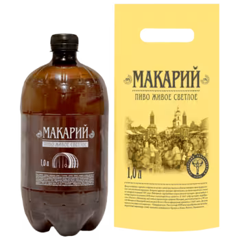 Пиво Макарий Светлое 1 л ПЭТ Пиво Макарий Светлое 1 л ПЭТ
