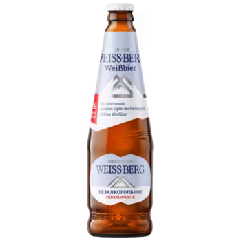 Пиво Weiss-Berg Пшеничное безалкогольное светлое 0,44 л Пиво Weiss-Berg Пшеничное безалкогольное светлое 0,44 л