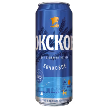 Пиво Окское Бочковое светлое 0,43 л ж/б Пиво Окское Бочковое светлое 0,43 л ж/б