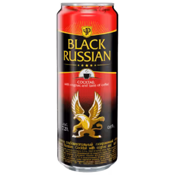 Коктейль Black Russian with cognac and coffee taste 0,45 л ж/б Коктейль Black Russian with cognac and coffee taste 0,45 л ж/б