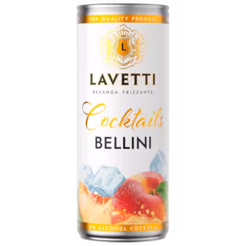 Напиток винный Lavetti Cocktails Bellini белый сладкий 0,25 л Напиток винный Lavetti Cocktails Bellini белый сладкий 0,25 л
