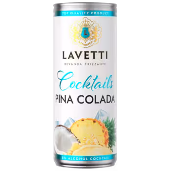 Напиток винный Lavetti Cocktails Pina Colada белый сладкий 0,25 л Напиток винный Lavetti Cocktails Pina Colada белый сладкий 0,25 л