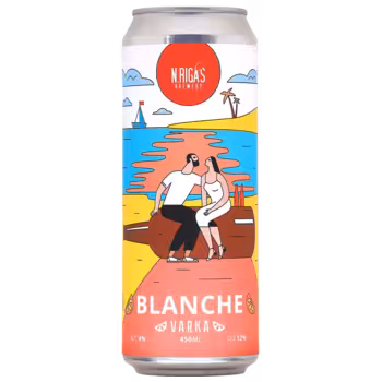 Пивной напиток New Riga's Brewery Varka Blanche светлый 0,45 л ж/б Пивной напиток New Riga's Brewery Varka Blanche светлый 0,45 л ж/б