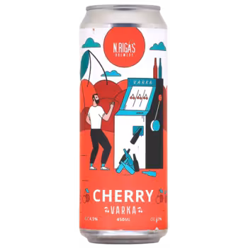 Пивной напиток New Riga's Brewery Varka Cherry Ale светлый 0,45 л ж/б Пивной напиток New Riga's Brewery Varka Cherry Ale светлый 0,45 л ж/б