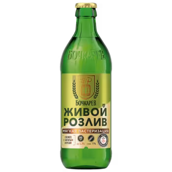 Пиво Бочкарев Живой Розлив светлое 0,43 л Пиво Бочкарев Живой Розлив светлое 0,43 л