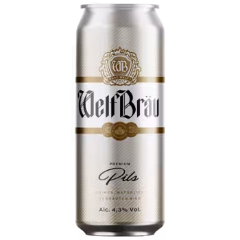 Пиво WelfBrau Premium Pils светлое 0,5 л ж/б Пиво WelfBrau Premium Pils светлое 0,5 л ж/б