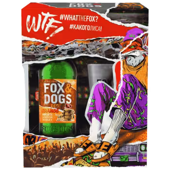 Настойка Fox & Dogs Red Orange 0,7 л в подарочной упаковке + бокал Настойка Fox & Dogs Red Orange 0,7 л в подарочной упаковке + бокал