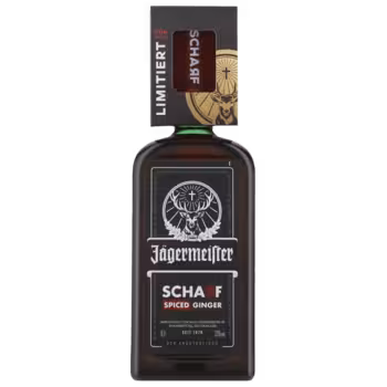 Ликер Jagermeister Scharf Spiced Ginger 0,7 л в подарочной упаковке + шот Ликер Jagermeister Scharf Spiced Ginger 0,7 л в подарочной упаковке + шот