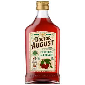 Настойка Doctor August Черешня на коньяке 0,25 л Настойка Doctor August Черешня на коньяке 0,25 л