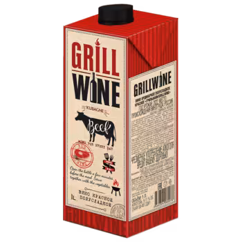 Вино GrillWine красное полусладкое 1 л Вино GrillWine красное полусладкое 1 л