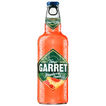 Напиток пивной Tony's Garret Hard Raspberry Peach светлый 0,4 л Напиток пивной Tony's Garret Hard Raspberry Peach светлый 0,4 л