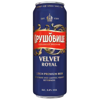 Пиво Крушовице Velvet светлое 0,43 л ж/б Пиво Крушовице Velvet светлое 0,43 л ж/б