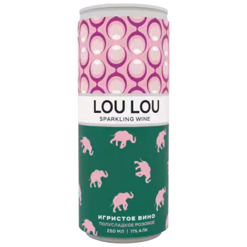 Вино игристое Lou Lou розовое полусладкое 0,25 л Вино игристое Lou Lou розовое полусладкое 0,25 л
