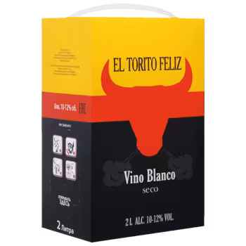 Вино El Torito Feliz белое сухое 2 л bag-in-box Вино El Torito Feliz белое сухое 2 л bag-in-box