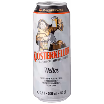 Пиво Klosterkeller Helles светлое 0,5 л ж/б Пиво Klosterkeller Helles светлое 0,5 л ж/б