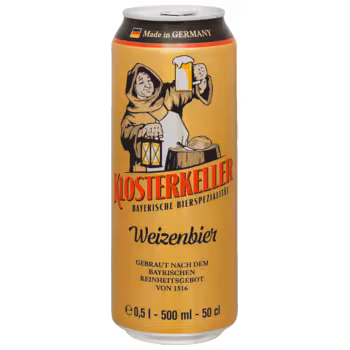 Пиво Klosterkeller Weizenbier светлое 0,5 л ж/б Пиво Klosterkeller Weizenbier светлое 0,5 л ж/б