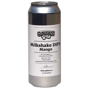 Пивной напиток Salden's Milkshake DIPA with Mango светлый 0,45 л ж/б Пивной напиток Salden's Milkshake DIPA with Mango светлый 0,45 л ж/б
