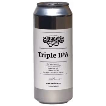 Пиво Salden's Triple IPA светлое 0,45 л ж/б Пиво Salden's Triple IPA светлое 0,45 л ж/б