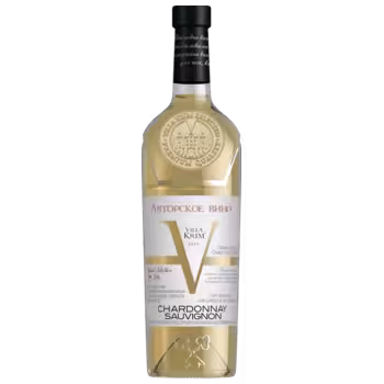 Вино Villa Krim Авторское вино Chardonnay-Sauvignon белое сухое 0,75 л Вино Villa Krim Авторское вино Chardonnay-Sauvignon белое сухое 0,75 л